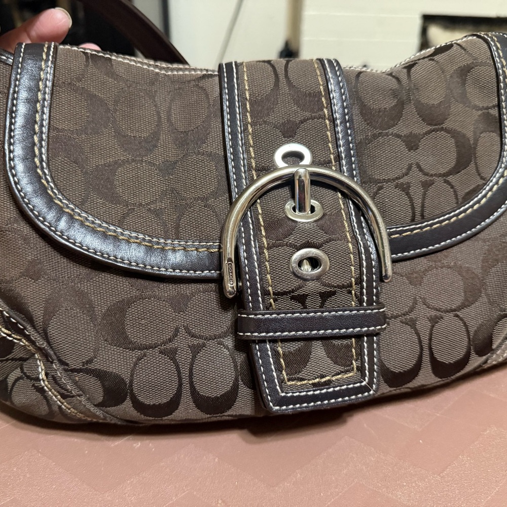 Vintage Coach SoHo chocolate monogram